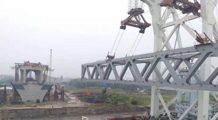 পদ্মা সেতুর ৫ হাজার ৭০০ মিটার দৃশ্যমান