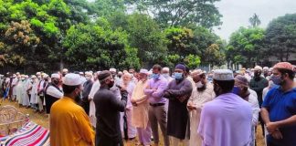 আজাদ চেয়ারম্যান এর মায়ের মসৎ গাঁও মাদ্রাসায় নামাজে জানাজা শেষে মসৎ গাঁও কবরস্থানে দাফন