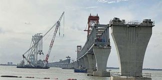 পদ্মা সেতুতে বসানো হলো ৩৬তম স্প্যান