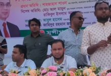 হরগঙ্গা কলেজে ছাত্রদলের সদস্য ফরম বিতরণ ও কর্মী সম্মেলন