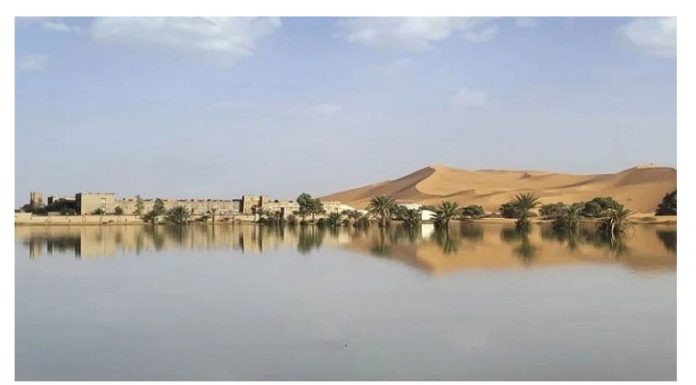 পানিতে তলিয়ে গেল সাহারা মরুভূমি