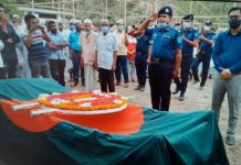 লৌহজংয়ে বীর মুক্তিযোদ্ধা মুজিবর রহমান খানকে রাষ্ট্রীয় মর্যাদায় দাফন