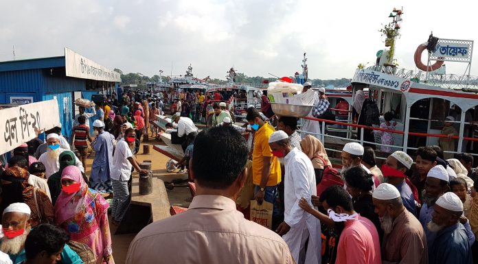 শিমুলিয়া-কাঁঠালবাড়ী নৌরুটে আজ থেকে লঞ্চ চলাচল শুরু(ভিডিও সহ)