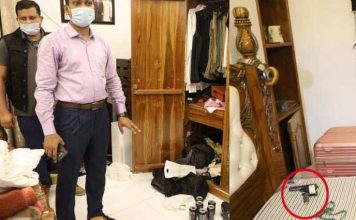 হাজী সেলিমের ছেলের বাসা থেকে মদ, বিয়ার, ওয়াকিটকি ও অস্ত্র উদ্ধার