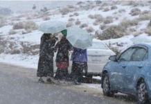 সৌদি আরবে ব্যাপক তুষারপাত