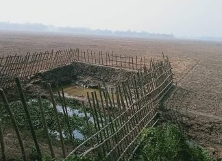 টঙ্গীবাড়িতে কৃষিজমি সহ পানি নিস্কাশনের খাল ভরাটে বাধঁ নির্মান
