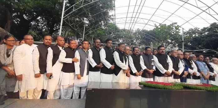 জেল হত্যা দিবসে বঙ্গবন্ধু ও জাতীয় চার নেতার প্রতি আওয়ামী লীগের শ্রদ্ধা
