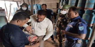 লৌহজংয়ে অতিরিক্ত গ্যাস সিলিন্ডার মজুদ রাখায় ব্যবসায়ীকে দুই লাখ টাকা জরিমানা