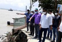 লৌহজঙে পদ্মার ভাঙন পরিদর্শনে উপজেলা নির্বাহী কর্মকর্তা