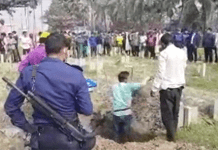 লৌহজংয়ে পরকীয়া প্রেমিকার সহায়তায় স্ত্রী হত্যার অভিযোগ, ৫ মাস পর কবর থেকে লাশ উত্তোলন