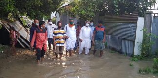 সিংহের হাটি গ্রামের ৫০০ পরিবার বন্যার পানিতে গৃহ বন্দী, ১৭ টি বাড়ি পদ্মায় বিলীন